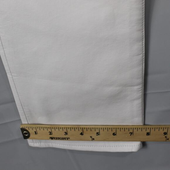 Citizens of Humanity Pants Women 24 Isola Cropped Bootcut Recycled Leather Cream - Picture 16 of 16